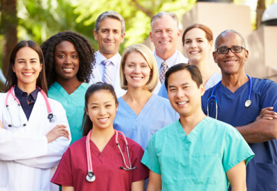 Outdoor Portrait Of Medical Team